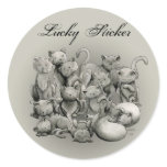 13 Black Cats Lucky Sticker