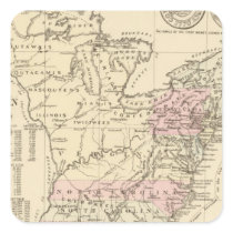 13 colonies 1776 square sticker