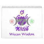 13 Goals &amp; Wiccan Wisdom Calendar