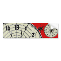 13 Hour Black Widow Clock in Frame bumper stickers by HalloweenSpirit 13 Hour Black Widow Clock in Frame bumper stickers