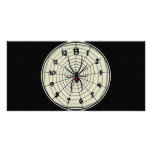 13 Hour Black Widow Clock in Frame Photo Cards