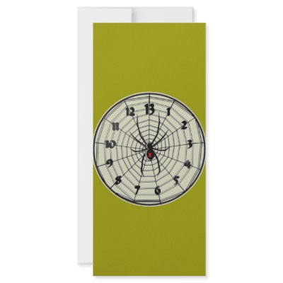 13 Hour Black Widow Clock in Frame Rack Cards by HalloweenSpirit