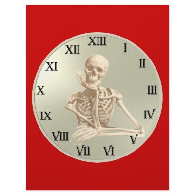13 Hour Skeleton Clock Letterhead Design by HalloweenSpirit