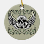 13 Hour Skull Clock Face Ornament! Customize me!