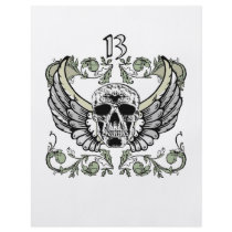 13 Hour Skull Clock Pattern flyers