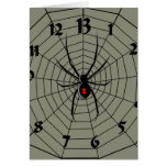 13 Hour Spiderweb Clock Greeting Card