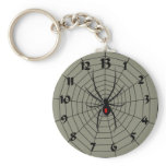 13 Hour Spiderweb Clock Keychains