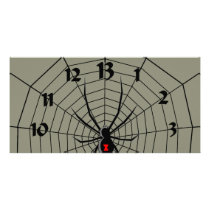 13 Hour Spiderweb Clock photo cards