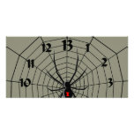 13 Hour Spiderweb Clock Photo Greeting Card