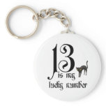 13 is my lucky number+black cat keychains