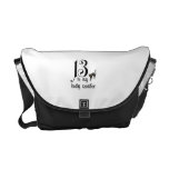 13 is my lucky number-Black cat Messenger Bags