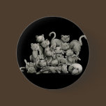 13 Lucky Black Cats Button buttons
