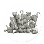 13 Lucky Black Cats Sticker