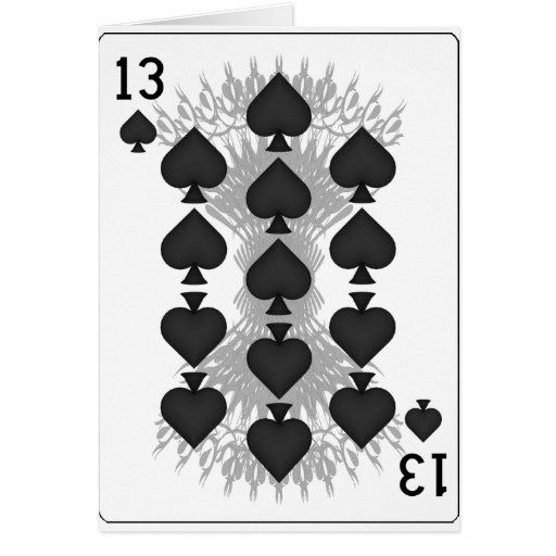 13 of Spades Playing Card Card Zazzle