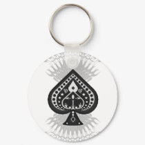 13 of Spades: Playing Card: keychains by spiritswitchboard 13 of Spades: Playing Card: keychains