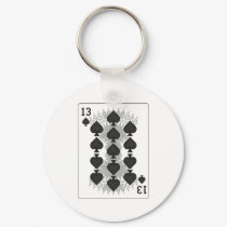 13 of Spades: Playing Card: keychains by spiritswitchboard 13 of Spades: Playing Card: keychains
