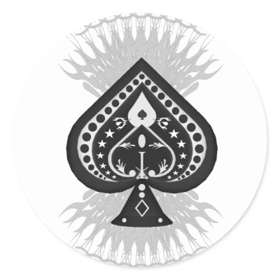 13 of Spades: Playing Card: Stickers by spiritswitchboard