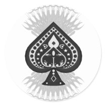 13 of Spades: Playing Card: stickers