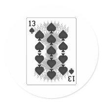 13 of Spades: Playing Card: stickers by spiritswitchboard 13 of Spades: Playing Card: stickers
