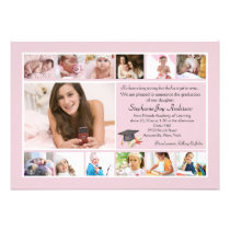 13 Photo Graduation Collage (Custom) Invites