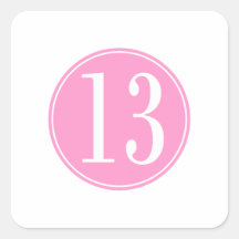 #13 Pink Circle Sticker