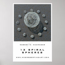 13 Spiral Spheres Poster