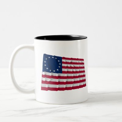 13star flag Betsy Ross pattern Coffee Mugs by Vexillophile