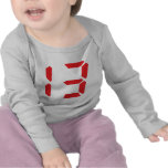 13 thirteen  red alarm clock digital number