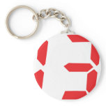 13 thirteen  red alarm clock digital number key chain