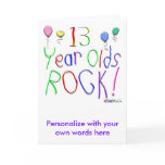 13 Year Olds Rock ! Greeting Cards
