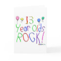 13 Year Olds Rock! Greeting Card
