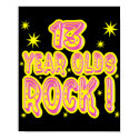 13 Year Olds Rock! (Pink) Poster Print