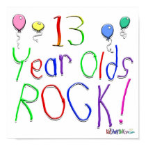 13 Year Olds Rock ! posters