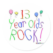 13 Year Olds Rock ! Sticker