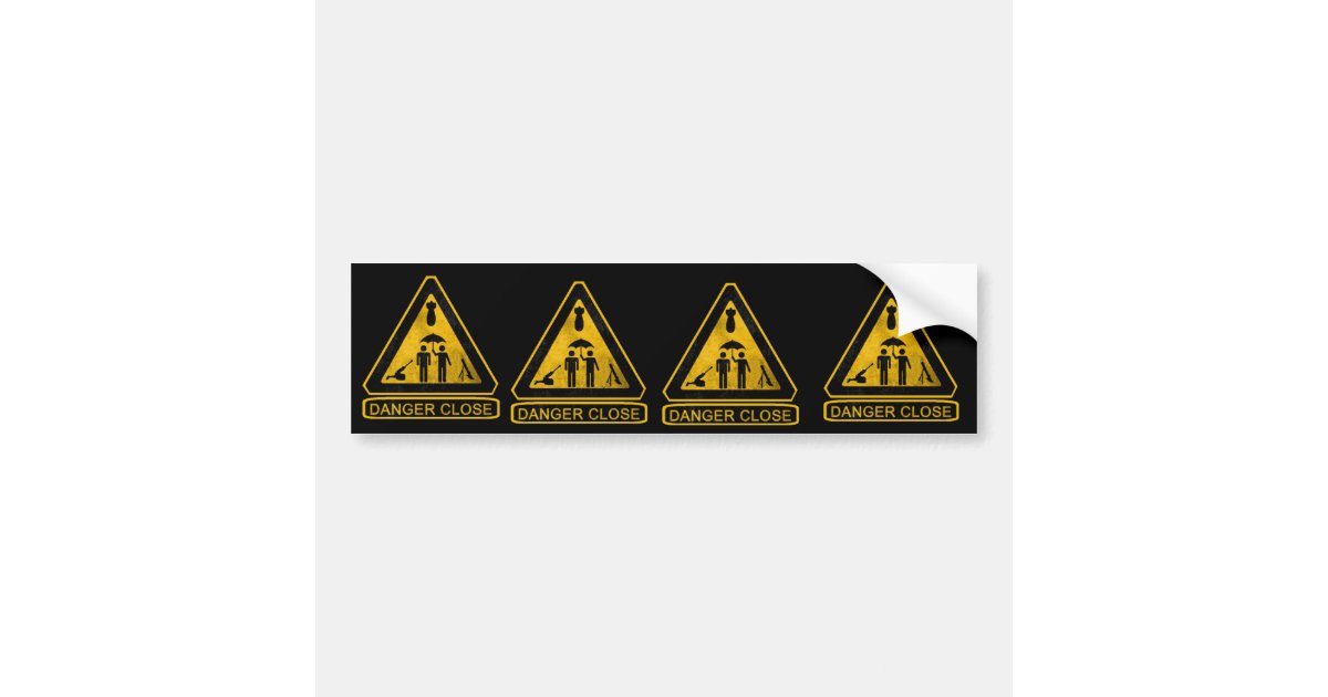 13F Danger Close FIST Bumper Sticker Zazzle