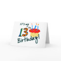 13th Birthday card