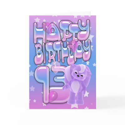13th Birthday Card, Happy 13th Birthday Card, Happy