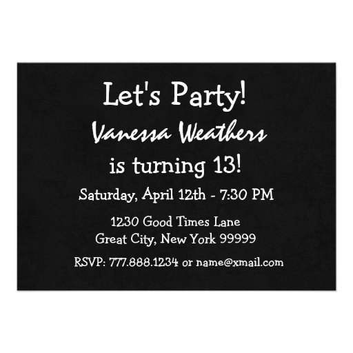 13th Birthday Modern Green Pattern Recycled 207 Personalized Invites