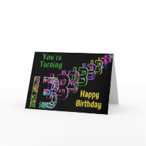 13th Birthday - Numbers Greeting Card