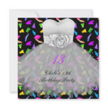 13th Birthday Party Girls 13 Teen Custom Announcement