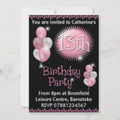 13th Birthday Party Invitation invitation