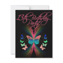 13th Birthday Party Invitation