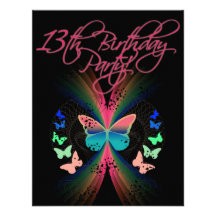 13th Birthday Party Invitation