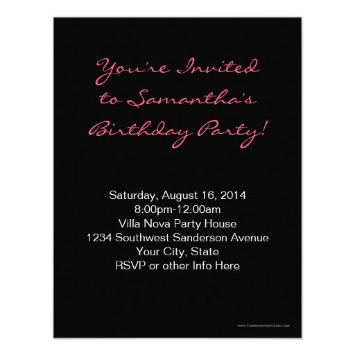 13th Birthday Party Invitation
