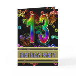 13th Birthday party Invitation Greeting Card