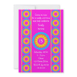 13th Birthday Party Invitation -- Cool Hot Pink
