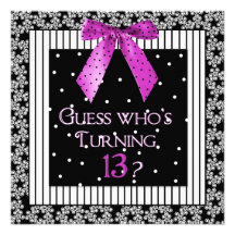 13th Birthday Party - Invitations
