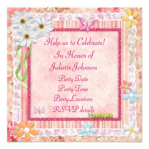 13th birthday party scrapbooking style custom invitation