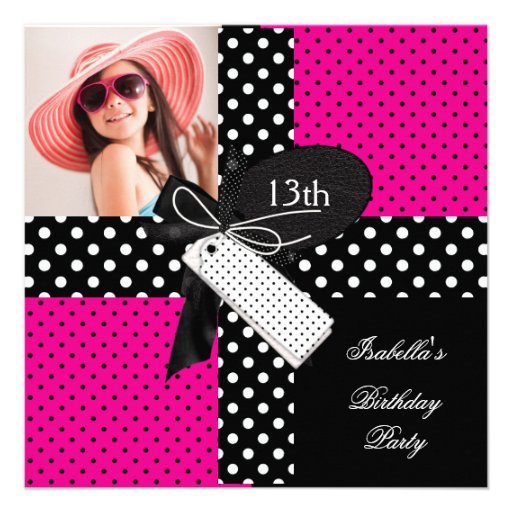 13th Birthday Party teenager girls Invites