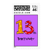 13th Birthday stamp
